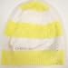 Bebe Hat Baby Fur Stripe Yellow White Knit Ski Winter Hat