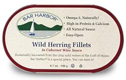 Bar Harbor All Natural Herring with Cabarnet Wine Sauce, 6.7-Ounce Cans (Pack of 12)