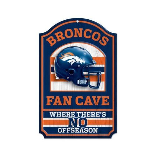 Denver Broncos Wood Fan Cave Sign