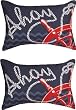 Ahoy Nautical What Knots Indoor/Outdoor Weather Resistant Fabric Pillows (Set of two 18 x 13 inch)
