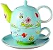Mila Ceramic Tea for One, Springtime, Hand Painted, Capacity 380ml