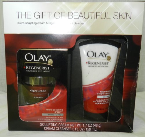 Olay Regenerist Gift Pack - Advanced Anti Aging Regenerating Cream Cleanser / Micro-sculpting Cream