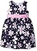 American Princess Girls' Navy Daisy Shantung Dress