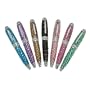 7 Crystal Rhinestone Roller Ball Pens Package: Pink, Blue, Green, Black, Pink, Silver, Clear (4 inch pens)