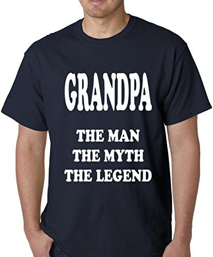 Grandpa The Man The Myth The Legend MENS T-SHIRT, Navy Blue, X-Large