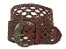 Ladies Wide Braided Woven Leather Belt