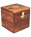 ITOS365 Handicrafted Wooden Money Bank Cube Kids Piggy Coin Box Gifts RS.395.00
