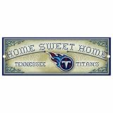 NFL Tennessee Titans 6-by-17 Wood "Home Sweet Home" Cross Stitch Sign