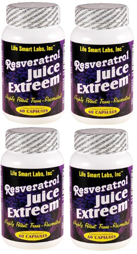 4 Months 240 pills HIGHLY POTENT Pure Resveratrol pills, 2 pills per serving, Resveratrol Juice Extreme