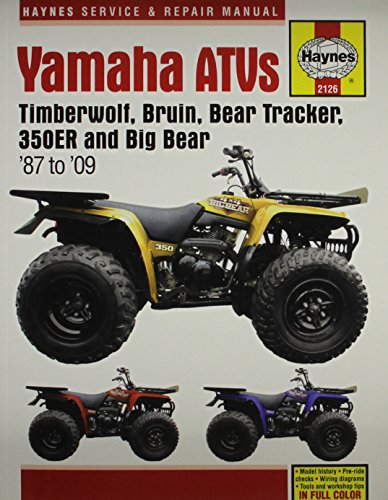 yamaha yfm350 atv owners workshop manual models covered  yfm350er 1987 through 1995 yfm350fw big bear 1987