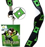 Green Lantern Logo Lanyard with Rubber Charm