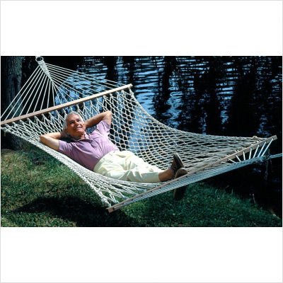 Deluxe Single Cotton Rope Hammock Package Finish: Beige