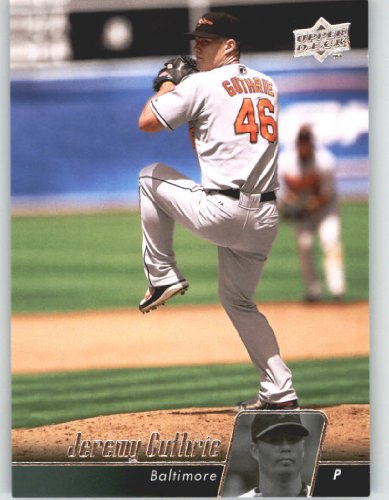 2010 Upper Deck Baseball Card # 89 Jeremy Guthrie - Baltimore Orioles - MLB Trading Card Shipped In Protective Screwdown Display Case!