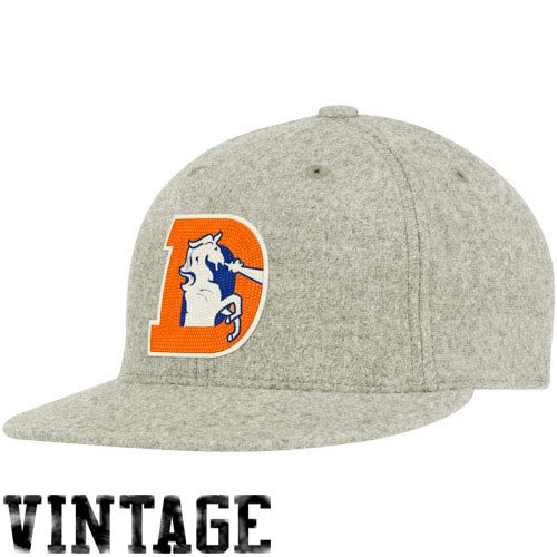 NFL Men's Denver Broncos Classics Flat Visor Flex Hat - Tw93Z (Grey  , Large/X-Large)