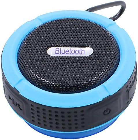 HAOGOODS Wireless Waterproof Outdoor Shower Speaker with 3W Speaker Suction Cup MicHands-Free Speakerphone -Blue