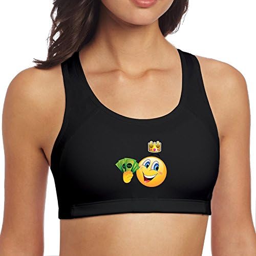 TIKE Women's Money Emoij Yoga Vests Black Size M