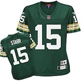 Women`s Green Bay Packers #15 Bart Starr Team Retired Premier Jersey