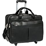 McKlein USA Roosevelt Leather Detachable Wheeled 17 Laptop Case