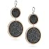 hammered silver earrings REBECC
