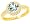 14K Yellow Gold Large Round Gemstone and Diamond Engagement Ring-Aquamarine, size5