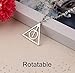 BST Harry Potter Luna Lovegood Resurrection Stone Rotatable Alloy Movie Pendant Necklace(1 Pc)