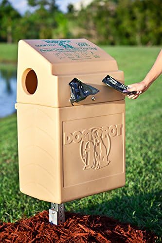 DOGIPOT 1006-2 DOGVALET Includes Litter Bag Rolls and Liner Trash Bags, Polyethylene, Sand Beige