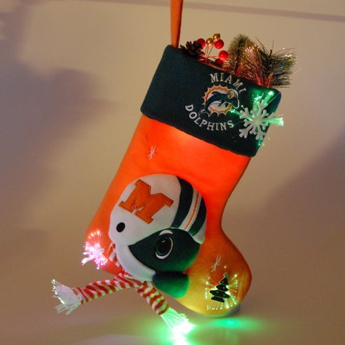 Miami Dolphins Mascot Fiber Optic Stocking