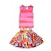 U Go Girl - Girls Tank Skirt Set, Pink, Orange, Multi (size 7/8)