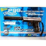 S25 WALTHER P99 ELECTRIC EXTRA SET!! SOFTAIR WAFFE PISTOLE ELEKTRISCH!! + SCHUTZBRILLE + KUGELN + EXTRA MAGAZINvon "UMAREX / NICK AND BEN"