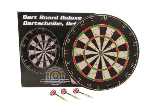 Dartscheibe Ø 45cm beidseitig bespielbar Dartboard inkl. 6 Dartpfeile Bar/Pub/Kneipe