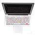 Cosmos Premium Rainbow White Color Silicone Soft Keyboard Cover Skin Protector for Macbook Pro 13
