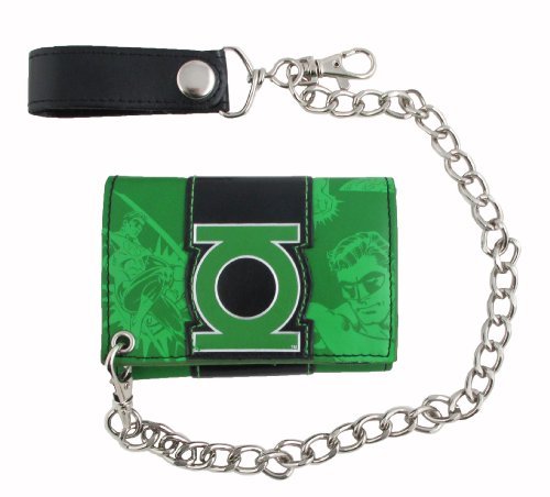  Green Lantern Tri-fold Wallet with Chain