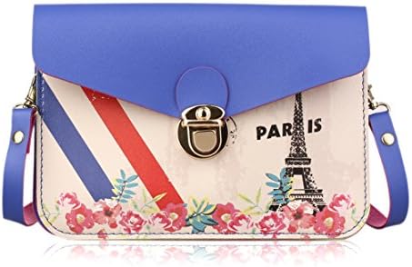 Kiwuu Multipurpose Pratical PU Leather Phone Case Bag/Cross Body Bag with Various Styles for Samsung GALAXY S4(i9500),S5(i9600),S3(i9300)S6,S6 Edge,A7,A5,A3,Note2,Note3,Note4(N910H),Note5,Note Edge,J7,J5,Grand,E7,Iphone 5S,I6,6S,4S,6Plus,I5,I7.Blackberry,LG G2 G3 Mini Optimus L7 P705 L5 F3,HTC One M8 M7 T6,Sony Xperia Z3 Z2 Z1,Blackberry,Motorola,Nokia Lumia,Google nexus 5 4 One and other Smartphones,itouch,mp3,mp4 Player Etc. Within Size: 5.5"(Blue)