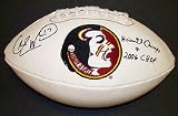 Charlie Ward Autographed Florida State Seminoles Football with HEISMAN 93 CHAMPS and 2006 CHOF