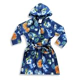 Tag Apparel - Boys Fleece Sportballs Robe, Navy
