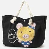 （ララキューブ）LALACUB バッグ（Come on Pig エコバッグ／（ビッグサイズ）） レディス 【ブラック/F】 come on come on come on