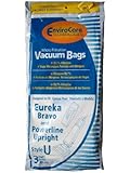 6 Eureka U Bravo Vacuum Bags, Bravo II, Direct Air, World Vac, White Westinghouse Vacuum Cleaners, 57802A, 54310, 54310C, 54310B, 54310B-6, 57802B(Filteraire), 54918, 54918A-10, 7600, 7700, 7800, 7900, 9000,WWU2020 30 40 5020 30 40 6050