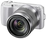 Sony - NEX-C3 - Compact num�rique hybride - 16,2 Mpix - Argent + Objectif 18-5 5mm
