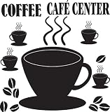 RoomMates RMK1314GM Coffee Cup Chalkboard Peel & Stick Giant Wall Decal