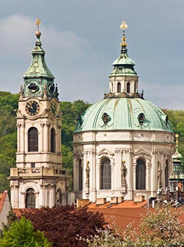 Prague Nicolas Church Wall Mural Decal - 24 Inches H x 18 Inches W - Peel and Stick Removable Graphic