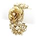 Golden Beaded Flower Multi-chain Bracelet Fashion Jewelry