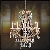 IMAGE OF Baliza Eight Light Chandelier in Gold Leaf