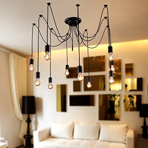 LightInTheBox Chandelier Vintage Design Bulbs Included Living 10 Lights Modern Home Ceiling Light Fixture Flush Mount Pendant Light Chandeliers Lighting