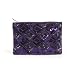 Satin, Glass Beads, and Sequins Purple Coin Purse 