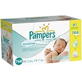 Pampers Sensitive Wipes Box, 768 Count