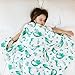 100% Organic Muslin Everything Blanket by ADDISON BELLE - Oversized 47 inches x 47 inches - Best Baby/Toddler Gift - Premium 4 Layer Muslin Blanket/Dream Blanket (Mermaid Print)