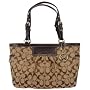 Women's Gallery Khaki/Chocolate Jacquard Tote: Khaki/Chocolate Tote