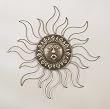 30" Sun Face Brass Wall Sculpture