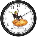 Little Jack Horner (Frog) - from Mother Goose by Artist: Sylvia Long Wall Clock by WatchBuddy Timepieces (Hunter Green Frame)