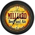 Milliard 's Beer and Ale Black Cascading Pub Style Wall Clock